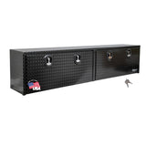 Buyers Products 1721563 Black Aluminum Diamond Tread Topsider Truck Box With Drop Door, 72 x 18 x 16 Inch, Weather-Resistant, Lo
