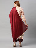 Gosriki Women'S Cotton Blend Floral Printed Straight Kurta With Pant & With Dupatta (Amd 28-Cream_Xl-Gs_Cream_X-Large),Cream,,B0BNXRZDM2