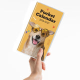 KONVINIT Pocket Calendar 2026-2027, Yellow 2026-2027 Monthly Planner - 3.7 x 6.7 - Runs from January 2026 Until December 2027, 2