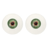PATIKIL 32mm Doll Eyes,1 Pair Realistic Acrylic Eyes Plastic Half Eyeballs for Dolls Masks Halloween Props Art Craft, Red and Gr