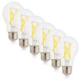 Maxxima Clear A19 LED Filament Light Bulb - 800 Lumens, Dimmable Edison Style, 60 Watt Equivalent, 7 Watt LED, 2700K Soft White,