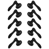 Gobrico 10 Pack Wave Style Dummy Door Handle Levers, Matte Black Inactive 5 Right and 5 Left Handed Door Knobs