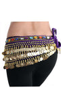 Romp Fashion Women Light Purple 214 Golden Coins Belly Belt