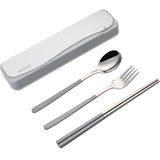 DEVICO Travel Utensils With Case, 18/8 Stainless Steel Camping Utensils, Reusable Portable Silverware Cutlery Set For Lunch Box,