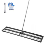 VEVOR Lawn Leveling Rake, Lawn Leveler with 83.9 in Handle, 48x10 in Ground Plate, Rust-Resistant Carbon Steel Soil Leveler, 2 H