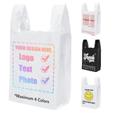 Fuxury 150 Count Thank You Plastic Bags (10 x 6 x 20) White, T-shirt, Grocery, Take Out, To Go, Shopping Bag
