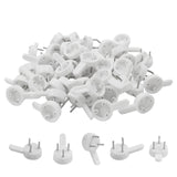 Hordion 50 PCS Plastic Hangers Photo Frame Hanging Hooks, Traceless Wall Hooks Concrete Wall Picture Hangers, Hardwall Traceless