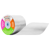 Mandala Crafts Silver Satin Ribbon for Crafts - 25 Yards 3 Inch Wide Fabric Ribbons for Gift Wrapping, Flower Bouquets, Hair Bow