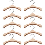 iplusmile Wooden Dolls Clothes Hanger: 10Pcs Mini Doll Clothes Hanger - Miniature Clothes Hangers Wardrobe Furniture Accessories