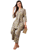 Anni Designer Women'S Cotton Blend Printed Ethnic Co-Ord Set (Ays Grey-Nw_M_Grey_Medium),Grey,M