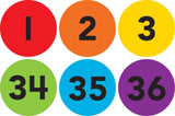 NUMBERS 1-36 CARPET MARKERS