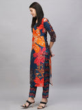Gosriki Women'S Cotton Blend Straight Printed Kurta With Pant (Wahida Blue-Nw-Gs_M_Blue_Medium),Blue,,B0CSG5WBZ8