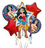 Atpata Funky Superhero Wonder Foil Balloons Set Of 5 For Kids | First Birthday & Kids Birthday Party Decoration | Reusable Ballo