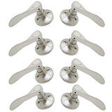 Gobrico 8 Pack Wave Satin Nickel Dummy Door Levers, Interior No-Turning Half Door Handles, 4 Right and 4 Left Handed Door Knobs