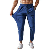 Hidkat Men's Hiking Pants Quick-Dry Lightweight Sweatpants Outdoor Fishing Pants Water Resistant with Zipper Pockets Blue