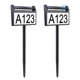 Solar House Number Sign, deerdance LED Illuminated Outdoor Address Plaque with Smart Control, 3-Color in 1 Waterproof Solar Powe
