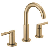 Delta Faucet Nicoli Widespread Bathroom Faucet 3 Hole, Gold Bathroom Sink Faucet, 2 Handle Bathroom Faucet, Bath Faucet, Drain A