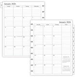 newestor 2026 Planner Refills for Happy Planner Classic Size, Monthly Pages, Jan 2026 - Dec 2026, 9-Disc Punched, 7 x 9-1/4