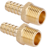 2pcs Brass Hose Barb Fitting 3/8 Barb x 1/4 NPT Male Adapter Barbed by CX WONDERLAND