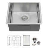 21 Bar Sink Undermount - Logmey 21 X 18 inch Undermount Kitchen Sink 18 Gauge Stainless Steel Deep Single Bowl Bar Prep Sink