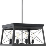 Progress Lighting P400047-031 Briarwood Collection Light Fixture, Farmhouse Style Modern Chandelier for Kitchen and Dining Room,