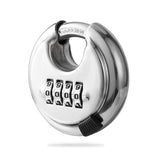 Rohuis Round Combination Lock, Uncuttable Combination Disc Padlock, 3/8 Inch Shackle Outdoor Combo Lock Discus Pad Lock for Stor
