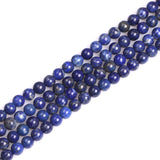 GEM-Inside Natural 6mm Lapis Lazuli Gemstone Loose Beads Crystal Energy Stone Power for Jewelry Making 15''