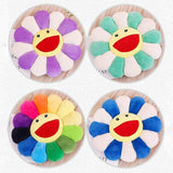 SNEPOO Smile Face Plush Rainbow Pillow, Sunflower Indie Decor Plush Pillow Soft & Comfortable Flower Floor Pillow for Home Readi