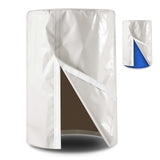 Vincreem 2 Piece 55 Gallon Rain Barrel Cover 24 x 36 Inch Outdoor Waterproof White 55 Gallon Drum Cover Hook/Loop Closure Snow A
