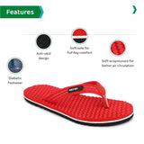 Ortho Joy House Slipper For Women'S Care | Orthopaedic | Diabetic | Acupressure | Comfortable | Mcr | Flip Flop Ladies And Girl'S Home For Daily Use,Red,7,B0BJQGV21R