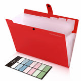 SKYDUE 8 Pockets Expanding File Organizer, Expandable File Folders with Pockets, Portable Document Paper Organizer, A4 Letter Si