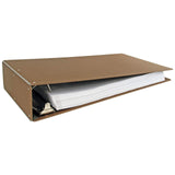 11x17 Binder Hardboard Panel Featuring a 3 AngleD Ring Brown