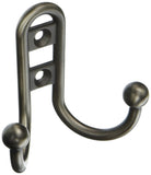 Amerock H55457AS Double Prong Hook - Antique Silver