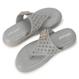 Ortho Joy Doctor Fancy Slipper For Women || Orthopedic Women'S Fancy Slipper/Sandal For Women,Light Grey,4,B0CQJPQ9NK