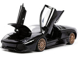 Jada Lamborghini Murcielago LP640 Black with Copper Wheels HyperSpec Series 1/24 Diecast Model Car