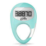 iGANK Simple Walking Pedometer 3D Step Counter for Men Women Kids (Turquoise)