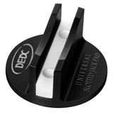 DEDC Universal Aluminum Grooved Magnetic Jack Pad Black 1 Pc, Jacking Puck Pinch Weld Frame Rail Adapter, Jack Accessories for M