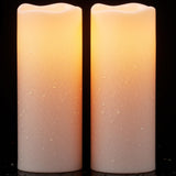 Wondise Large Solar Powered Candles Outdoor Waterproof IP65 Rechargeable LED Candles Battery Operated Dusk to Dawn Plastic for C