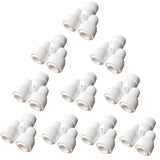 10pcs RO Fittings Y Type 3/8 inch Tubing OD Use Two Way Water Line Splitter Quick Connect Tube Fittings Push to Connect Plastic