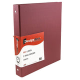 JAM PAPER Premium Linen Textured 1 inch Binders - Red 3 Ring Binder - Sold Individually
