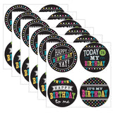 Chalkboard Brights Happy Birthday Wear Em Badges, 32 Per Pack, 6 Packs
