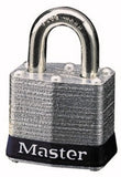 Master Lock 3BLK No. 3 Safety Lockout Padlock, Steel Body, Black Bumper