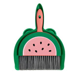 1Pcs Small Broom and Dustpan Set Cute Little Yellow Green Hand Mini Broom and Dustpan Set for Home Sofas Kitchen Countertops Sto