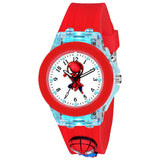 Zebrox Red Color 7 Color Led Lights Silicone Strap Quartz Kids Analog Wrist Watch For Boys, Kids, Children And Girls (Kd-037)