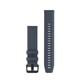 Garmin Quick Release 20 Watch Band, Granite Blue Silicone with Black Stainless Steel Hardware, (0101307601)