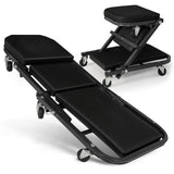 Magshion 36 Z-Creeper Seat Foldable Under Car Creeper, 330 lbs Capacity All-in-One Adjustable Roller Garage Chair Lay Down or Si