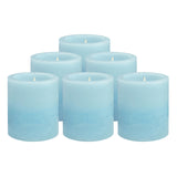 FURORA LIGHTING Blue Real Wax LED Votive Tealight Candles Pack of 6, Flameless Flickering Candles for Delicate Home D cor, 1.95