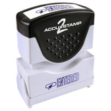 ACCUSTAMP2 Message Stamp with Shutter, 1Color, ENTERED, 15/8 x 1/2 Impression, PreInk, Blue Ink (035614)
