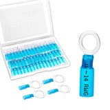 60 PCS Heat Shrink Wire Connectors, 16-14 AWG Ring Terminals, 16-14 Gauge 1/4 Stud(M6) Automotive Marine Ring Connectors by Hous