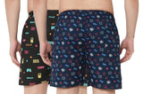 Anni Designer Men'S Cotton Blend Modern Relaxed Floral Boxer Shorts (Pack Of 2) (Anl-Bxr-Pack-2-An-005_Multicolor,Multicolour,L,,,